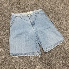 Vintage Guess Jeans Denim Carpenter Shorts Light Wash Made in USA Womens 28x9
