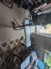 York Fitness Bench with Barbell and Weights