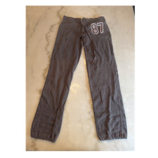 Aéropostale Women's XS Gray Fleece Sweatpants Drawstring Pockets Tapered Leg