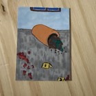 ACEO Original Painting 1 Of 1  "Annie Are You Ok?" — photo 4