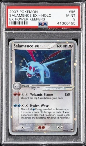 2007 POKEMON EX POWER KEEPERS #96 SALAMENCE EX-HOLO PSA 9