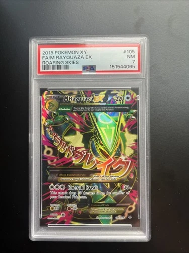 M Rayquaza EX (PSA 7) 105/108 Roaring Skies Holo