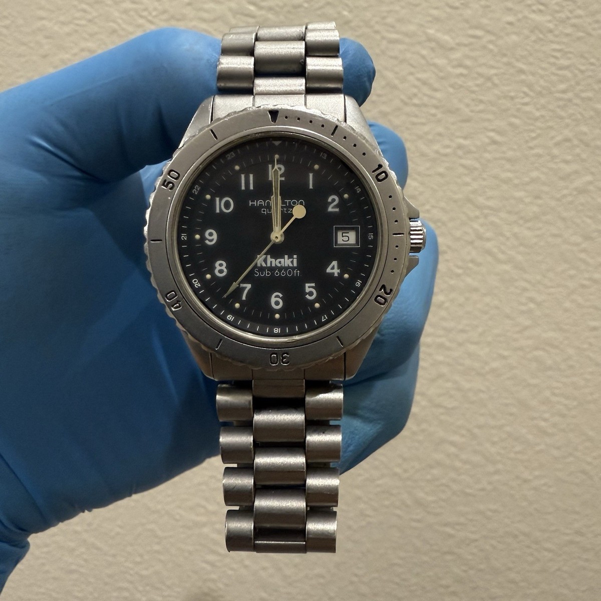Hamilton Khaki 9745B Sub 660ft 38mm Quartz Men's Watch JAPAN - FOR