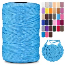 246 Yard 3mm Colorful Polyester Macrame Cord Polypropylene Silk Rope Crochet
