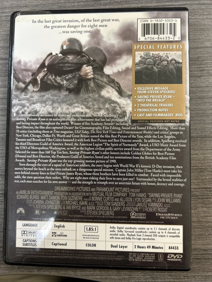 Saving Private Ryan Tom Hanks Limited Edition VIEWED ONCE - Image 2 of 4