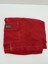 Polo Ralph Lauren VTG Men's Red Kailua Swim Trunks Board Cargo Shorts, Sz Large