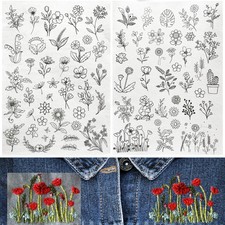 ZQmino 72Pcs Water Soluble Stabilizer for Embroidery Stick and Small, Flower