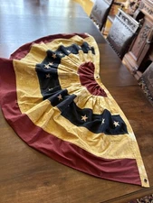 Primitive Americana Patriotic Antiqued Bunting Cloth 58" x 28"