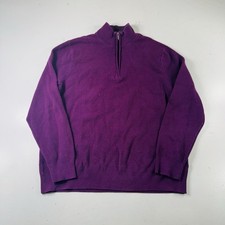Brooks Brothers 1/4 Zip Pullover Sweater Plum Purple Men  s Size Large