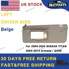 04-24 Nissan Titan Left Driver Side Sun Visor W Light 96401-ez70b