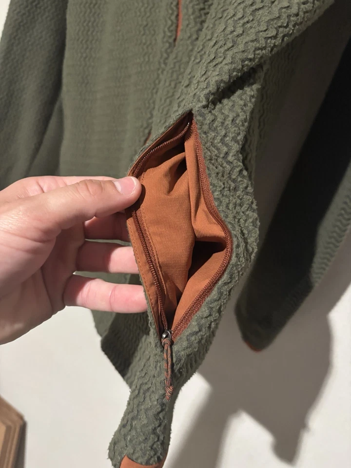 PATAGONIA R1 ВОЗДУХА ТОЛСТОВКА ПОЛНЫЙ МОЛНИИ МУЖСКОЙ БОЛЬШОЙ ЗЕЛЕНЫЙ ФЛИС #40255 - Изображение 4 из 4