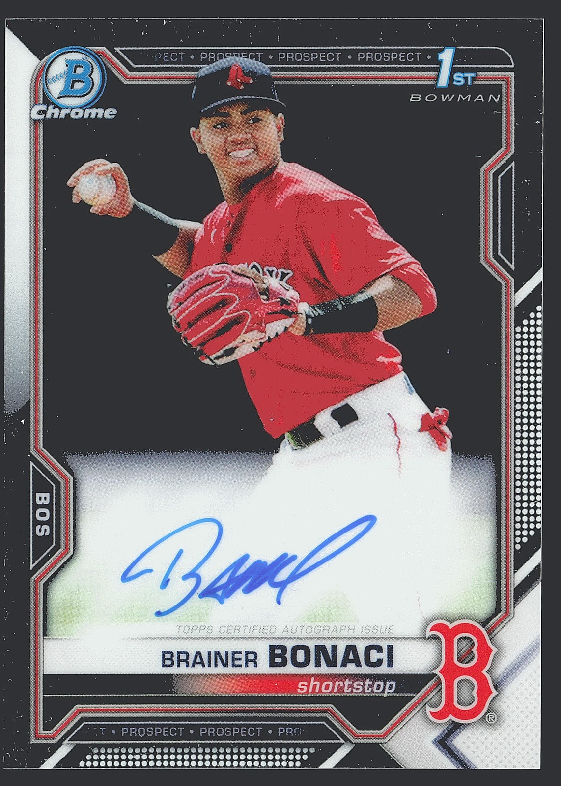 2021 Bowman #CPA-BB Brainer Bonaci Chrome Prospect Autographs AU,1st