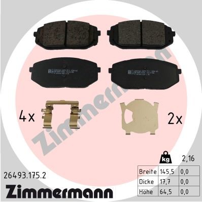 Zimmermann BremsbeläGe Bremsbelagsatz FüR Hyundai Tucson NX4A NX4E Ioniq 5 NE-image