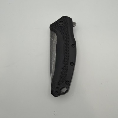 Kershaw Link 1776BW Blackwash Assisted Open Flipper Knife  With GFN Handle