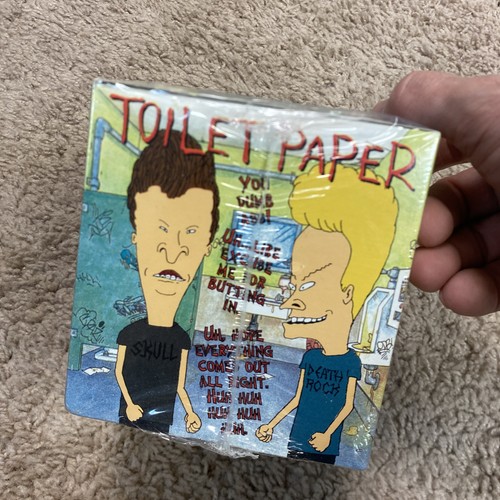 MTV Beavis e Butt-Head TP per il mio buco! Buttwipe carta igienica vintage nuovo - Foto 5 di 8