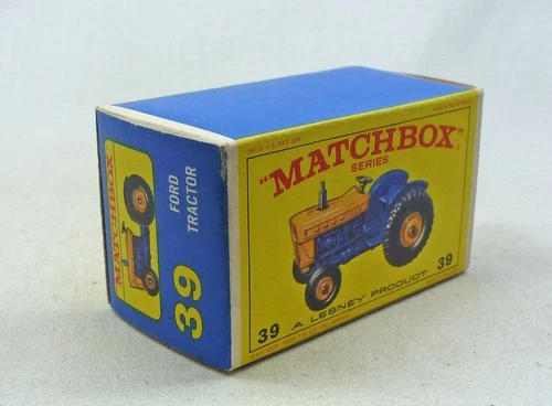 Lesney Matchbox MB39c Ford Tractor ORIGINAL Empty E4 Type Box