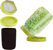 Sprouting Jar Sprouting Kit Sprouts Growing Kit with Mason Jar, Stainless Sprout