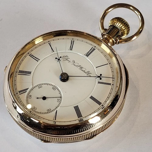 G94 14k GOLD FILLED 1890 RAILROAD APPROVED ELGIN 18s B W RAYMOND MODEL 5 RUNS A+