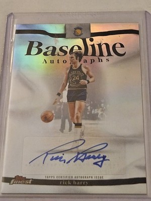 2025-26 Topps Finest - Baseline Autographs Rick Barry #BA-RB Refractor (AU)