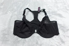Curvy Couture 40DDD Black Sheer Mesh Full Coverage Unlined Bra NWT