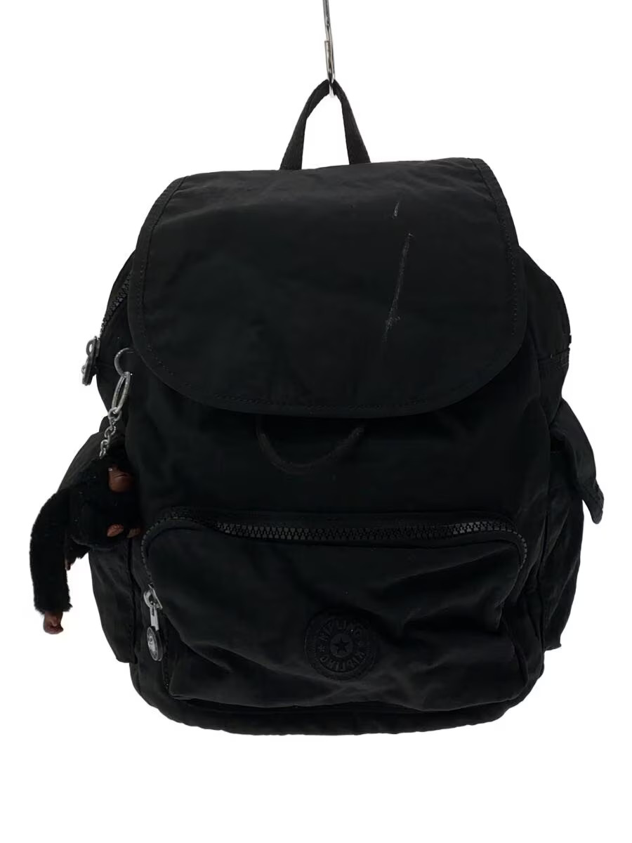 Kipling Backpack, Polyester, Black, Solid Color, … - image 1