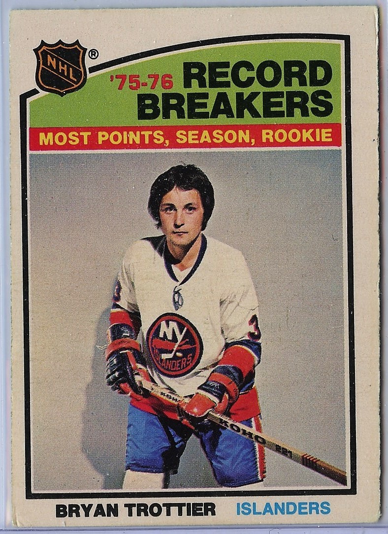 1976-77 O-PEE-CHEE HOCKEY #67 BRYAN TROTTIER HOF ROOKIE RB EX RAW (TL-1792)