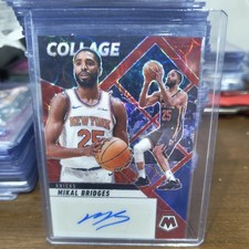2024-25 MIKAL BRIDGES AUTO PANINI MOSAIC COLLAGE CHOICE RED AUTOGRAPHS