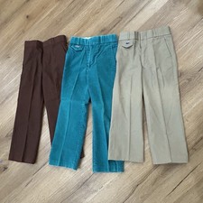 Vintage Boys Lacoste Izod pants Lot 3 Preppy Trousers Age 6