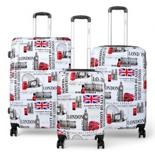 Stark Erweiterbar Hartschale 8 Rad Koffer Set Druck Gepäck Kabine Reisetasche