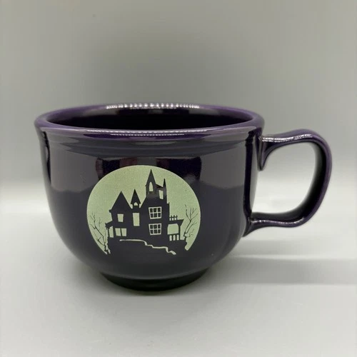 Fiesta Spooky Haunted House Jumbo Cup in Plum | Fiestaware Halloween Coffee Mug