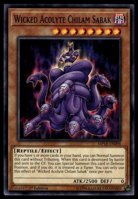 Code of the Duelist #COTD-EN093 Wicked Acolyte Chilam Sabak