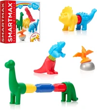 Smartmax My First Dinosaurs STEM Magnetic Discovery Building Set with Soft Anim