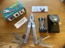 Leatherman Super Tool 200 w/ NOS Tool Adapter, Bits, Holder, Sheath