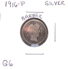 1916 PHILADELPHIA BARBER SILVER DIME IN GOOD CONDITION