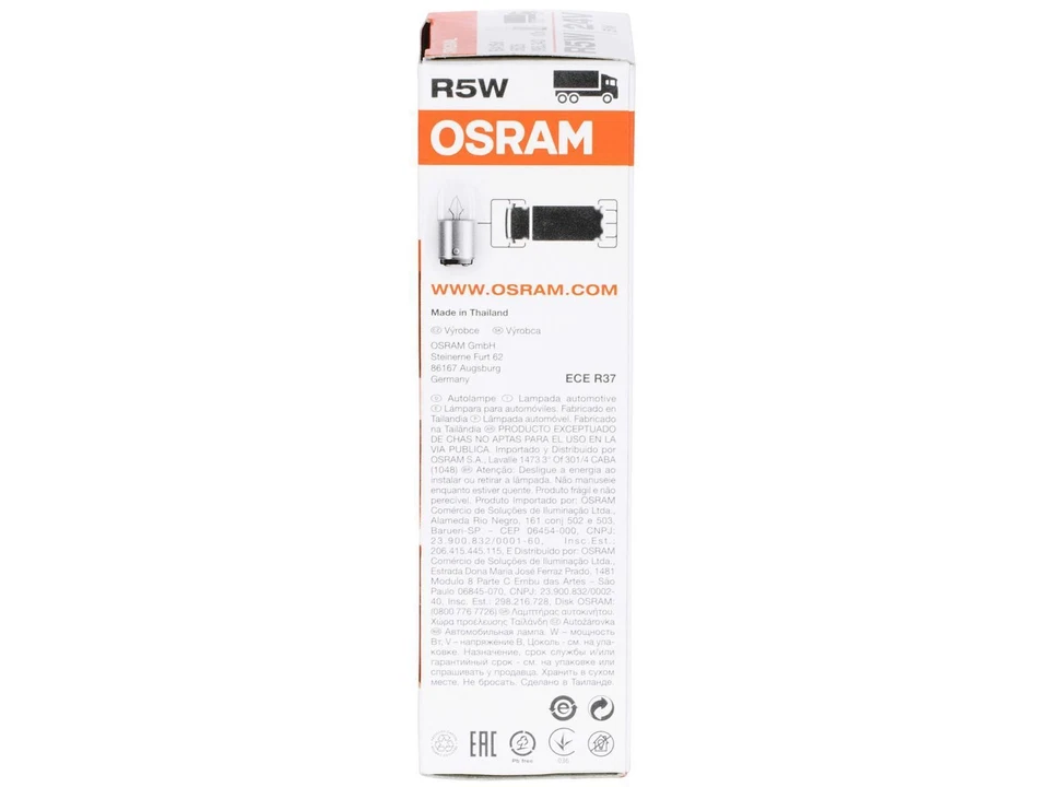 Osram 5626 Original R5W BA15d LKW Lampe 24V 5W Metallsockel - Bild 3 von 4