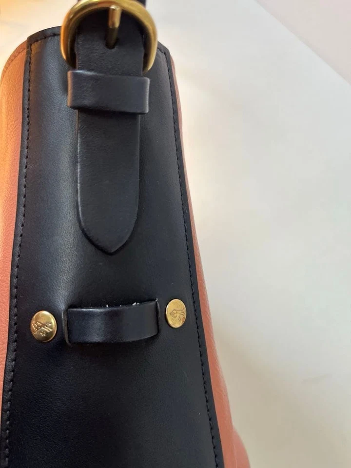 Auténtico bolso bandolera ILBISONTE Bucket de lona negro rosa con cordón Foto 4 de 4