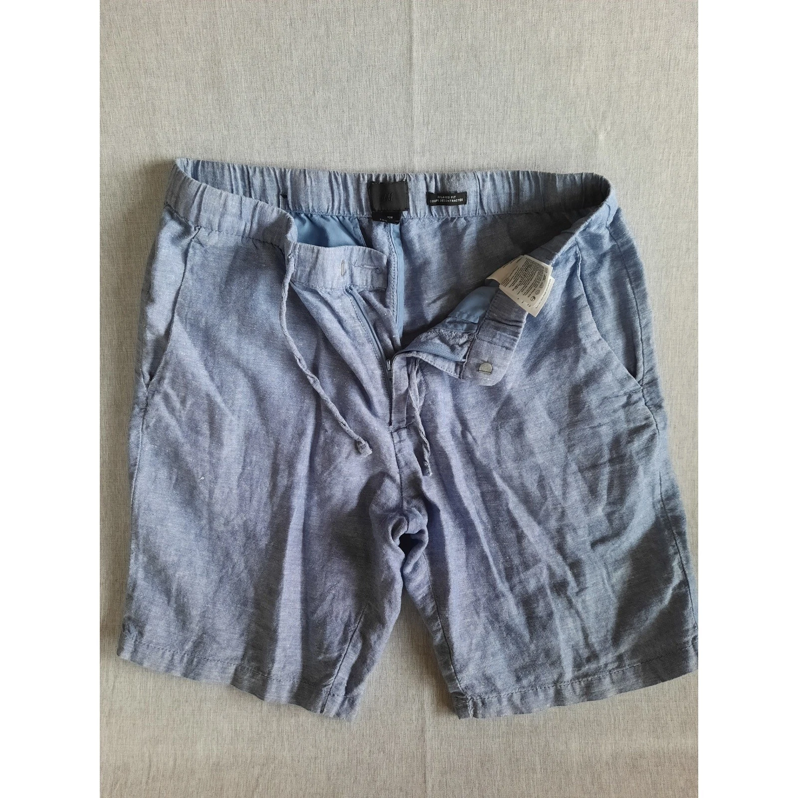 H&M Men 32R Relaxed Fit Drawstring Elastic Waist Outdoor Short Heather Navy Blue
Opens in a new wind
