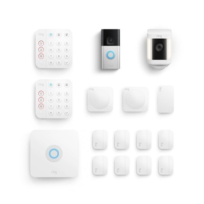 Ring Alarm 14-Piece Kit Ring Battery Doorbell Plus an Spotlight Cam Plus Battery