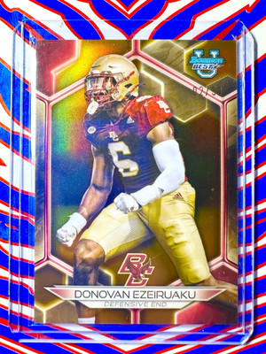 2023 Bowman University Best Donovan Ezeiruaku Gold Refractor /50 #14 BC Eagles