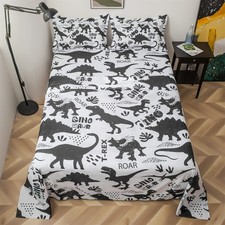 Dinosaur Bed Sheets Full for Kids 4 Pieces T-Rex Dino Sheet Set for Boys Girl...
