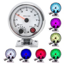 Car Tachometer 3.75in 0  8000 RPM 7 Color Background Lights Tacho Gauge for 4/...