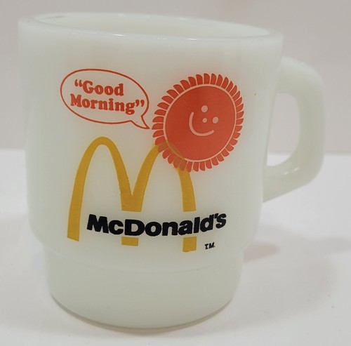 Vtg 1970s McDonalds "Good Morning" Coffee Mugs Anchor Hocking Fire King-Lot of 4 - Picture 8 of 12