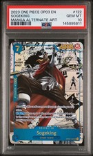 2023 ONE PIECE OP03-PILLARS OF STRENGTH MANGA ALTERNATE ART #122 SOGEKING PSA 10