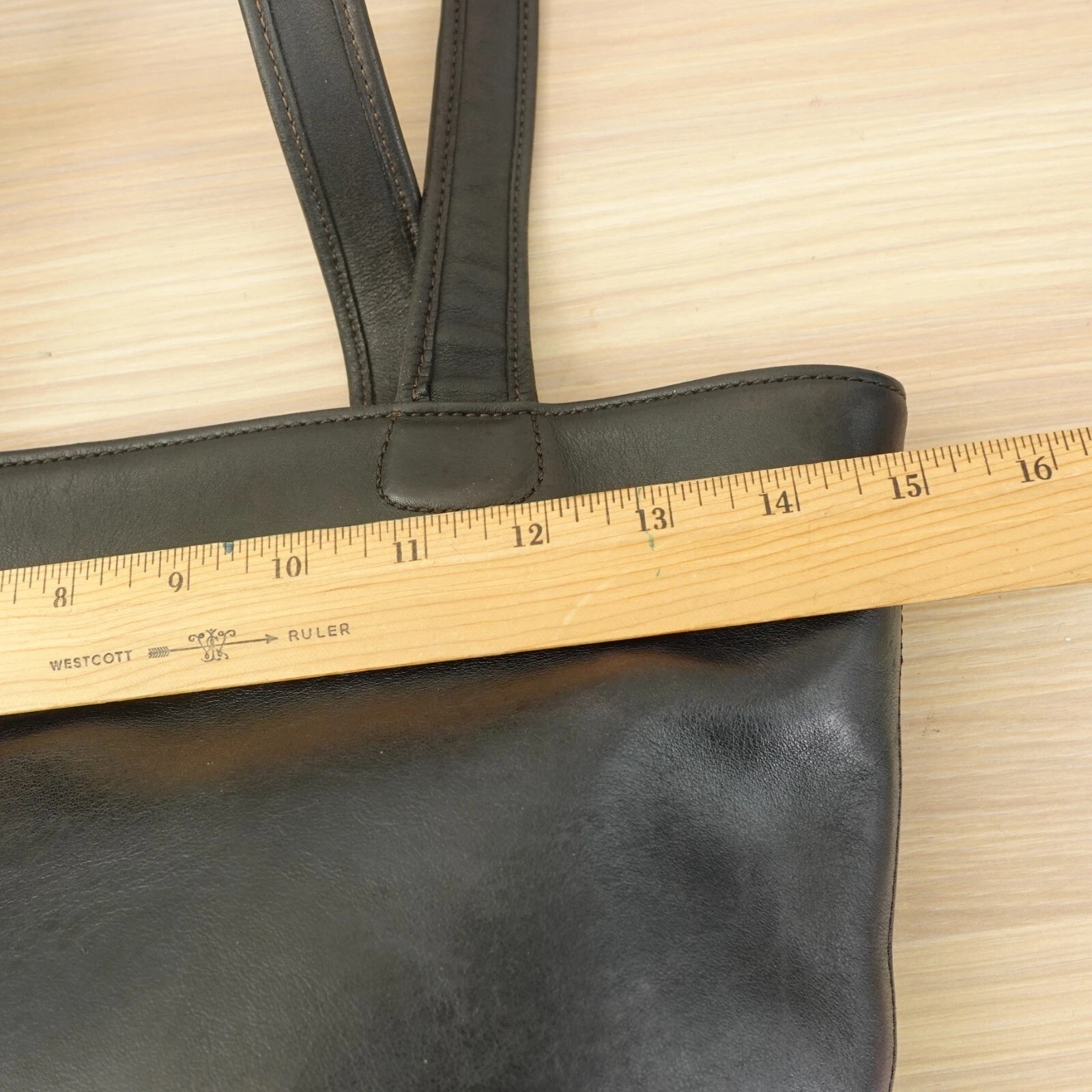 Borsa Coach Bleecker Basket Vintage Pelle Nera Secchiello Utility Borsetta 9302 USA