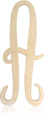 Wooden Monogram Letters for Wall Decor 12 Inch Cursive Wood Letters Unfinished L