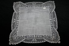 Chief Value Linen Vintage Austria Off-White Handkerchief - Original Seal 2803