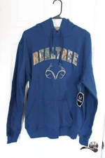 New Men's REALTREE Embroidered Logo Hoodie Size Medium Blue - BNWT