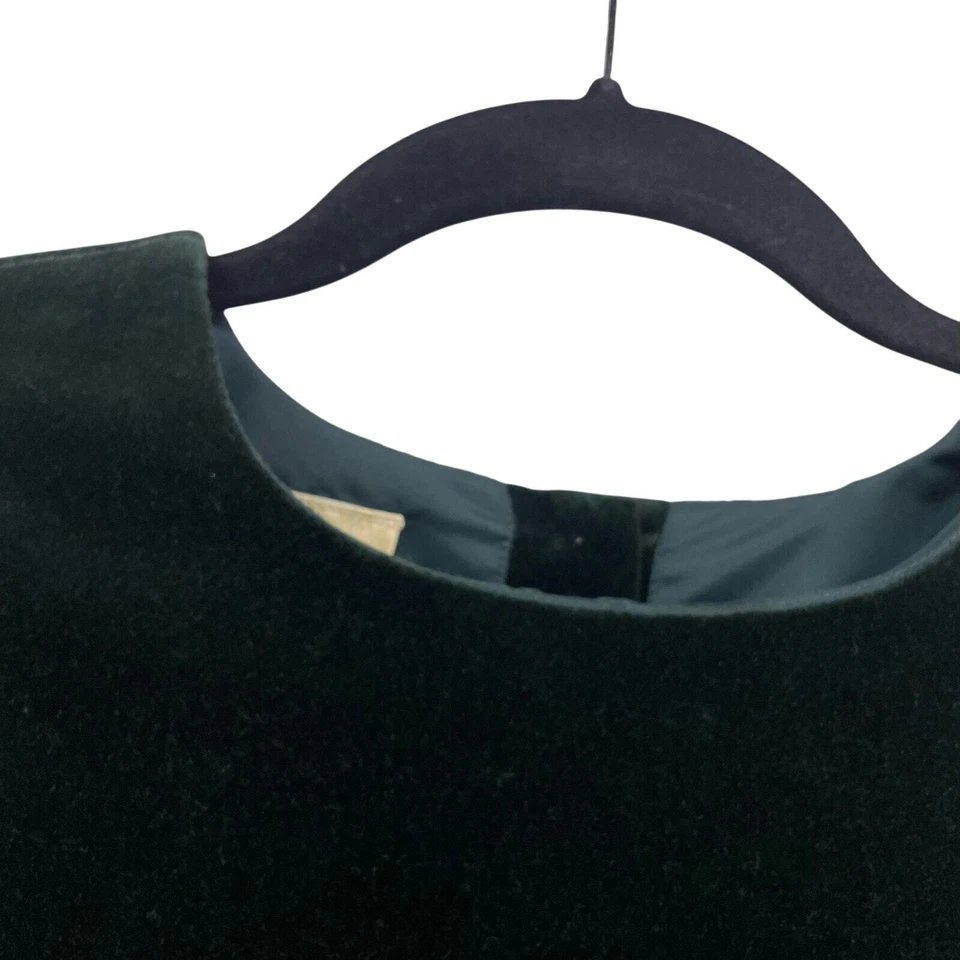 Vestido Formal Vintage Laura Ashley Verde Oscuro Terciopelo Niñas 8 Foto 2 de 4