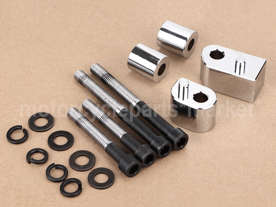 Extensión espaciadora de piso de conductor de motor de 1" para Harley Electra Road Glide King Foto 3 de 4