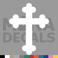 Cross Vinyl Die Cut Decal Sticker - Jesus Christ Christian Religious God Church